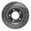 R1 11-25 Hyundai Elantra Coupe Rear Right Drilled & Slotted Silver Brake Rotor