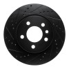 R1 10-17 Volkswagen AMAROK (Mexico) Front Left Drilled & Slotted Black Brake Rotor