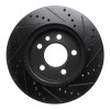 R1 10-17 Volkswagen AMAROK (Mexico) Front Left Drilled & Slotted Black Brake Rotor