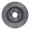 R1 11-17 Genesis G80 Front Left Drilled & Slotted Silver Brake Rotor