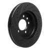 R1 10-17 Volkswagen AMAROK (Mexico) Front Right Drilled & Slotted Black Brake Rotor