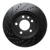 R1 10-17 Volkswagen AMAROK (Mexico) Front Right Drilled & Slotted Black Brake Rotor