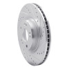 R1 09-11 Hyundai Genesis Sedan Front Right Drilled & Slotted Silver Brake Rotor