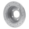 R1 09-16 Hyundai TUCSON Rear Left Drilled & Slotted Silver Brake Rotor