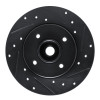 R1 02-10 Renault CLIO (Mexico) Rear Right Drilled & Slotted Black Brake Rotor