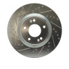 R1 09-11 Hyundai Genesis Sedan Front Left Drilled & Slotted Silver Brake Rotor