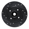 R1 02-10 Renault CLIO (Mexico) Rear Left Drilled & Slotted Black Brake Rotor