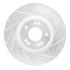 R1 09-14 Hyundai Genesis Sedan Front Right Drilled & Slotted Silver Brake Rotor