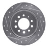 R1 07-08 Hyundai TIBURON Rear Right Drilled & Slotted Silver Brake Rotor