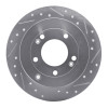 R1 06-09 Hyundai AZERA Rear Right Drilled & Slotted Silver Brake Rotor