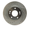 R1 07-10 Hyundai Elantra Front Left Drilled & Slotted Silver Brake Rotor