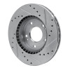 R1 07-10 Hyundai Elantra Front Left Drilled & Slotted Silver Brake Rotor