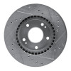 R1 07-10 Hyundai Elantra Front Left Drilled & Slotted Silver Brake Rotor