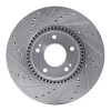 R1 05-24 Hyundai TUCSON Front Right Drilled & Slotted Silver Brake Rotor