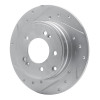 R1 05-20 Hyundai TUCSON Rear Left Drilled & Slotted Silver Brake Rotor