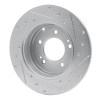 R1 05-20 Hyundai TUCSON Rear Left Drilled & Slotted Silver Brake Rotor