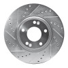 R1 04-11 Hyundai AZERA Front Left Drilled & Slotted Silver Brake Rotor