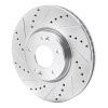 R1 04-11 Hyundai AZERA Front Left Drilled & Slotted Silver Brake Rotor
