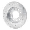 R1 03-08 Hyundai TIBURON Rear Left Drilled & Slotted Silver Brake Rotor