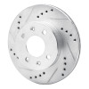 R1 03-06 Dodge Verna (Mexico) Front Left Drilled & Slotted Silver Brake Rotor