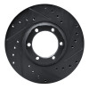 R1 86-96 Dodge Ram 50 Front Right Drilled & Slotted Black Brake Rotor