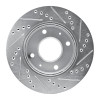 R1 01-03 Hyundai SONATA Front Left Drilled & Slotted Silver Brake Rotor