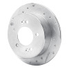R1 01-10 Hyundai XG350 Rear Left Drilled & Slotted Silver Brake Rotor