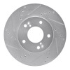 R1 01-03 Hyundai XG350 Front Left Drilled & Slotted Silver Brake Rotor