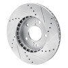 R1 01-03 Hyundai XG350 Front Left Drilled & Slotted Silver Brake Rotor