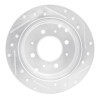 R1 99-06 Hyundai SONATA Rear Left Drilled & Slotted Silver Brake Rotor