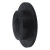 R1 92-96 Mitsubishi DIAMANTE Rear Right Drilled & Slotted Black Brake Rotor