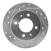 R1 97-06 Hyundai TIBURON Rear Left Drilled & Slotted Silver Brake Rotor