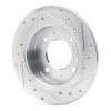 R1 97-06 Hyundai TIBURON Rear Left Drilled & Slotted Silver Brake Rotor