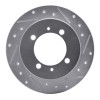 R1 94-98 Hyundai SONATA Rear Right Drilled & Slotted Silver Brake Rotor