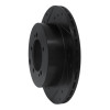 R1 92-96 Mitsubishi DIAMANTE Rear Left Drilled & Slotted Black Brake Rotor