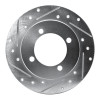 R1 94-96 Hyundai Elantra Rear Left Drilled & Slotted Silver Brake Rotor