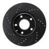 R1 19-25 Mazda 3 Front Right Drilled & Slotted Black Brake Rotor