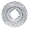 R1 92-98 Hyundai TIBURON Front Right Drilled & Slotted Silver Brake Rotor