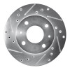 R1 89-98 Hyundai SONATA Front Left Drilled & Slotted Silver Brake Rotor