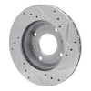 R1 89-98 Hyundai SONATA Front Left Drilled & Slotted Silver Brake Rotor