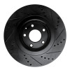 R1 16-25 Mazda 6 Front Left Drilled & Slotted Black Brake Rotor