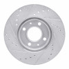 R1 06-12 Dodge Attitude (Mexico) Front Right Drilled & Slotted Silver Brake Rotor