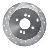 R1 06-12 Dodge Attitude (Mexico) Rear Left Drilled & Slotted Silver Brake Rotor