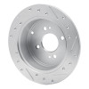 R1 06-12 Dodge Attitude (Mexico) Rear Left Drilled & Slotted Silver Brake Rotor