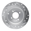 R1 06-12 Dodge Attitude (Mexico) Rear Left Drilled & Slotted Silver Brake Rotor