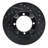 R1 91-92 Dodge COLT Front Right Drilled & Slotted Black Brake Rotor ECB-72013R