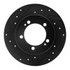 R1 90-94 Eagle TALON Rear Left Drilled & Slotted Black Brake Rotor