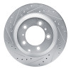 R1 19-23 Porsche CAYENNE Rear Left Drilled & Slotted Silver Brake Rotor EDZ-02130L