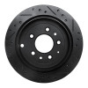 R1 92-06 Mazda 929 Rear Left Drilled & Slotted Black Brake Rotor