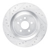 R1 15-18 Porsche Macan Rear Left Drilled & Slotted Silver Brake Rotor
